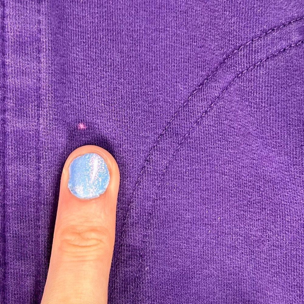 Lululemon Scuba Full Zip Hoodie Cable Knit Purple Size 6 Thumbhole Hiking Jacket - Picture 13 of 13